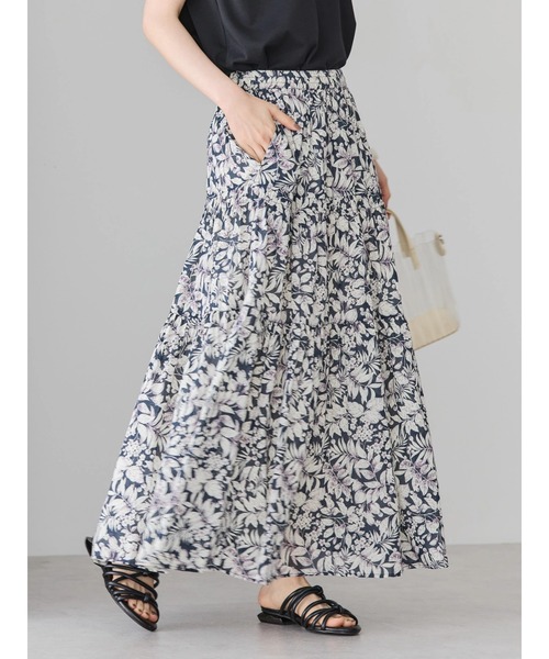 AMERICAN HOLIC（アメリカンホリック）の「インドコットンティアードボイルスカート（スカート・レディース・ブラック/その他14・L/M）」の5枚目の写真