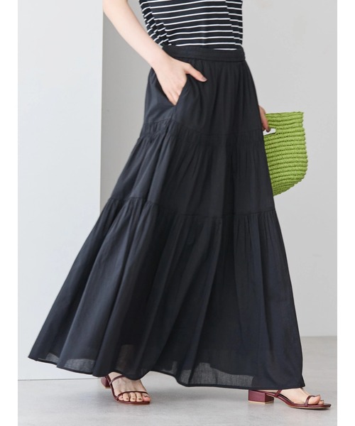 AMERICAN HOLIC（アメリカンホリック）の「インドコットンティアードボイルスカート（スカート・レディース・ブラック/その他14・L/M）」の6枚目の写真