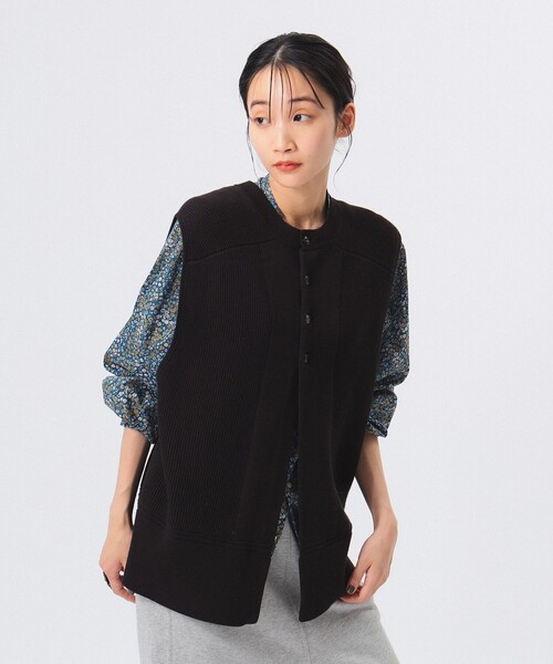 BEAMS BOY（ビームスボーイ）の「ミリタリー ロング ベスト（ベスト・レディース・ブラック/オリーブ・ONE SIZE）」の16枚目の写真