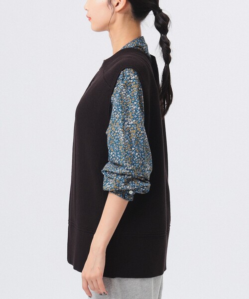 BEAMS BOY（ビームスボーイ）の「ミリタリー ロング ベスト（ベスト・レディース・ブラック/オリーブ・ONE SIZE）」の3枚目の写真