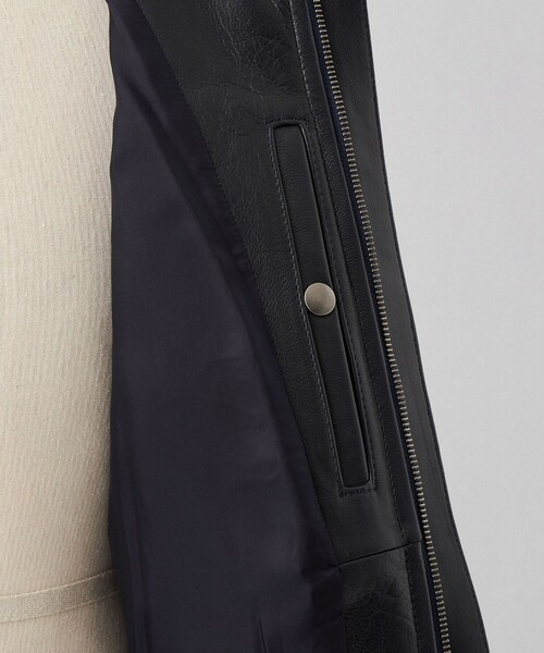 LOEFF ロエフ　ラムレザー　フライトジャケット ネイビー　サイズ1 LOEFF（ロエフ）の「＜LOEFF（ロエフ）＞ラムレザー フライト