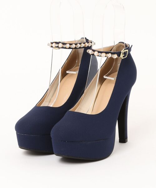 Parade（パレード）の「【厚底】パールストラップハイヒールパンプス　6565-WK（パンプス・レディース・ブラック/ホワイト/ネイビー・M/S/L/LL）」の3枚目の写真
