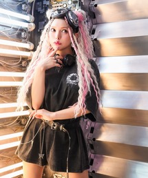 ビッグシルエットUSED風Tシャツ 【オーバーサイズ】【ロング丈】