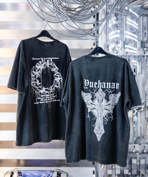 Diable baiser（ディアブルベーゼ）の「ビッグシルエットUSED風Tシャツ 【オーバーサイズ】【ロング丈】（Tシャツ/カットソー・レディース・ブラック系その他/ブラック・FREE）」の20枚目の写真