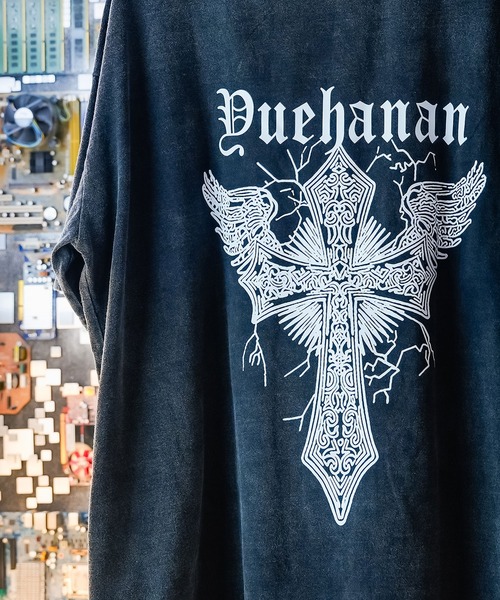 Diable baiser（ディアブルベーゼ）の「ビッグシルエットUSED風Tシャツ 【オーバーサイズ】【ロング丈】（Tシャツ/カットソー・レディース・ブラック系その他/ブラック・FREE）」の7枚目の写真