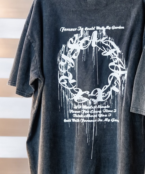 Diable baiser（ディアブルベーゼ）の「ビッグシルエットUSED風Tシャツ 【オーバーサイズ】【ロング丈】（Tシャツ/カットソー・レディース・ブラック系その他/ブラック・FREE）」の22枚目の写真