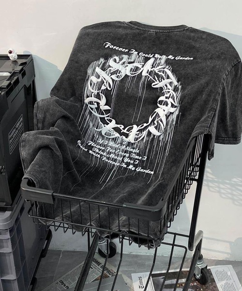 Diable baiser（ディアブルベーゼ）の「ビッグシルエットUSED風Tシャツ 【オーバーサイズ】【ロング丈】（Tシャツ/カットソー・レディース・ブラック系その他/ブラック・FREE）」の21枚目の写真