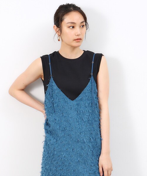 OPAQUE.CLIP(オペークドットクリップ)の「◆《Oggi掲載》リブノースリーブカットソー【洗濯機洗い可】(Tシャツ/カットソー・レディース・ブラウン系3/ブラウン系その他/ブラック/ホワイト・40/38)」の2枚目の写真
