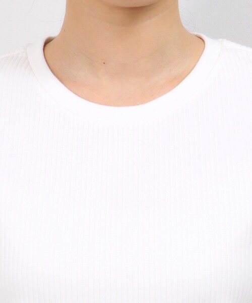 OPAQUE.CLIP(オペークドットクリップ)の「◆《Oggi掲載》リブノースリーブカットソー【洗濯機洗い可】(Tシャツ/カットソー・レディース・ブラウン系3/ブラウン系その他/ブラック/ホワイト・40/38)」の16枚目の写真
