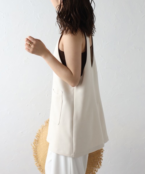 【うさとの服】チュニック ジレ ベスト フード付き ブラウン エンジェル ヘンプ うさとの服】チュニック ジレ ベスト フード付き ブラウン