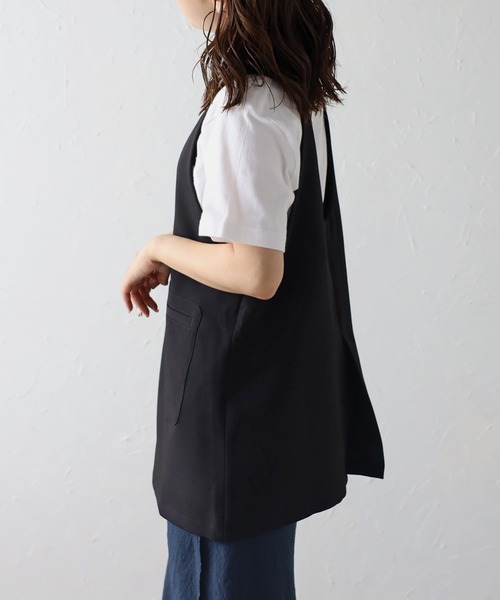 ウェーブネックチュニックベスト（ベスト）｜Bonjour Sagan