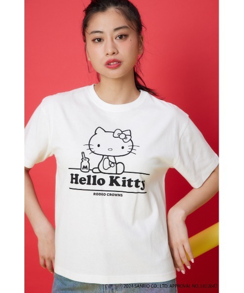RODEO CROWNS WIDE BOWL(ロデオクラウンズワイドボウル)の「(HK)VINTAGE KITTY Tシャツ(Tシャツ/カットソー・レディース・オフホワイト/ブルー/レッド/チャコールグレー・FREE)」の1枚目の写真