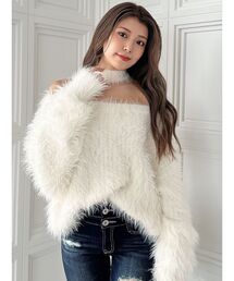 GYDA | 2WAYシャギーチョーカーニットトップス(ニット/セーター)