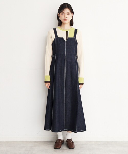 THE SHOP TK （ザ ショップ ティーケー ）の「◆デニムステッチジャンスカ/親子リンク（ワンピース・レディース・ブルー系その他/ブラック・11/12/13）」の10枚目の写真