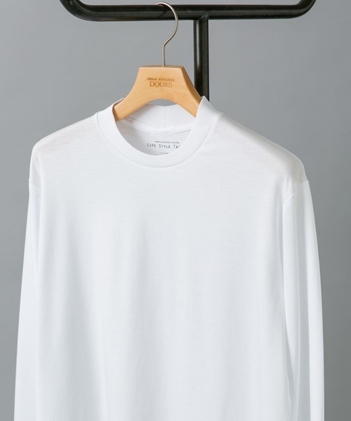 URBAN RESEARCH DOORS（アーバンリサーチドアーズ）の「『抗菌/防臭』LIFE STYLE TAILOR　シルケットポンチストレッチ長袖Tシャツ（シャツ/ブラウス・メンズ・ブルー系その他/ホワイト/チャコールグレー・MEDIUM/LARGE）」の2枚目の写真