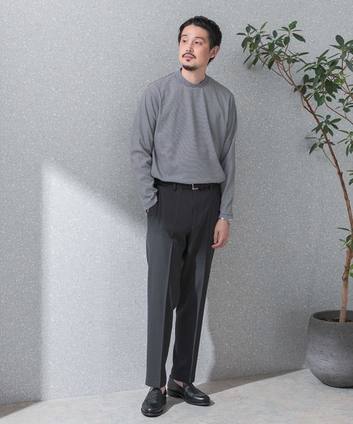 URBAN RESEARCH DOORS（アーバンリサーチドアーズ）の「『抗菌/防臭』LIFE STYLE TAILOR　シルケットポンチストレッチ長袖Tシャツ（シャツ/ブラウス・メンズ・ブルー系その他/ホワイト/チャコールグレー・MEDIUM/LARGE）」の16枚目の写真
