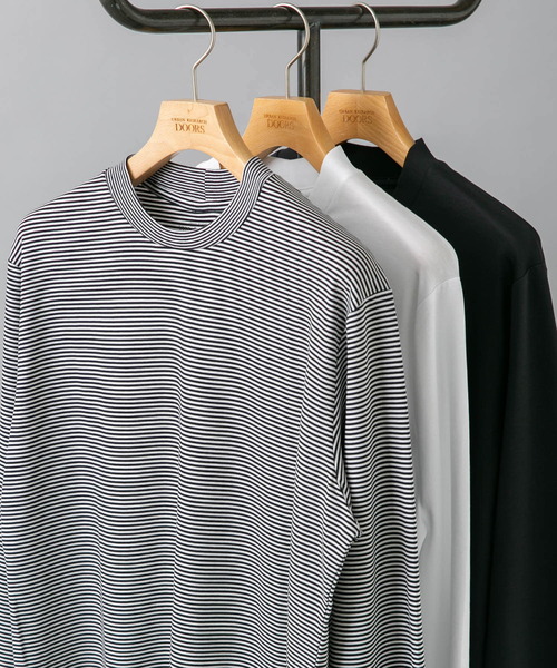 URBAN RESEARCH DOORS（アーバンリサーチドアーズ）の「『抗菌/防臭』LIFE STYLE TAILOR　シルケットポンチストレッチ長袖Tシャツ（シャツ/ブラウス・メンズ・ブルー系その他/ホワイト/チャコールグレー・MEDIUM/LARGE）」の18枚目の写真