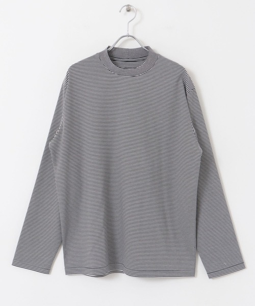 URBAN RESEARCH DOORS（アーバンリサーチドアーズ）の「『抗菌/防臭』LIFE STYLE TAILOR　シルケットポンチストレッチ長袖Tシャツ（シャツ/ブラウス・メンズ・ブルー系その他/ホワイト/チャコールグレー・MEDIUM/LARGE）」の21枚目の写真