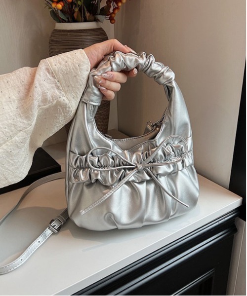 【ALDO】ゴージャス・パール☆トップハンドル☆2wayバッグ クラシック ダブルトップハンドルバッグ - ホワイト | CHARLES