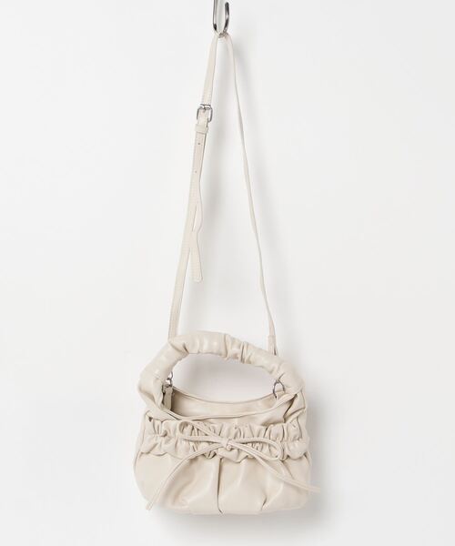 ♡【新品】COLIBRI•BAG コリブリ　ショルダーバッグ　ハンドバッグ　本革 セール】2WAYギャザーフリルリボ付きハンドバッグ/ショルダー