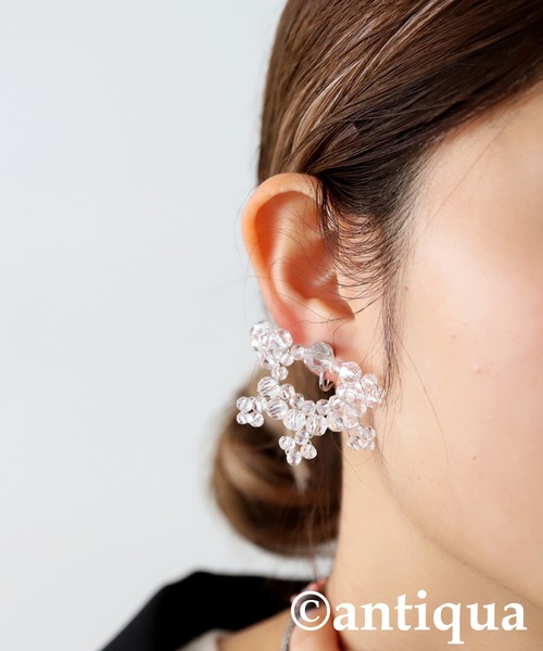 ✩.*˚レイチェル♡再販 クリスタルアクアオーラマロン 1粒ピアス イヤリング ✩.*˚レイチェル♡再販 クリスタルアクアオーラマロン 1粒ピアス