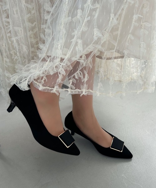 WA ORiental TRaffic(ダブルエーオリエンタルトラフィック)の「2wayスクエアモチーフヒールパンプス 42305(パンプス・レディース・ベージュ/ブラック/ブルー・34/35/36/37/38/39/40/41/42/33/43)」の1枚目の写真