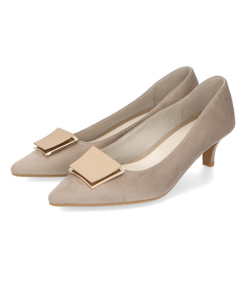 WA ORiental TRaffic(ダブルエーオリエンタルトラフィック)の「2wayスクエアモチーフヒールパンプス 42305(パンプス・レディース・ベージュ/ブラック/ブルー・34/35/36/37/38/39/40/41/42/33/43)」の4枚目の写真