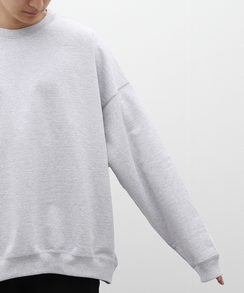 markaware(マーカウェア)の「MARKAWARE (マーカウェア) HUGE SWEAT A24C09CS01C(Tシャツ/カットソー・メンズ・パープル/ライトグレー/ブラック・2/1)」の10枚目の写真