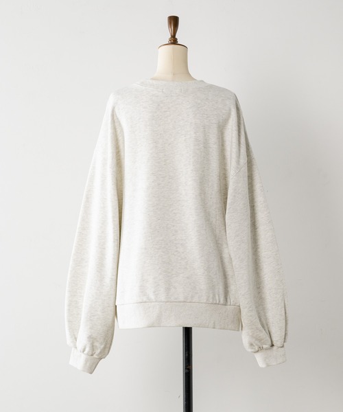 INTER FACTORY（インターファクトリー）の「soluna - アニマルプリントスウェット - made in INTER FACTORY（スウェット・レディース・アイボリー/ライトブルー・FREE）」の8枚目の写真