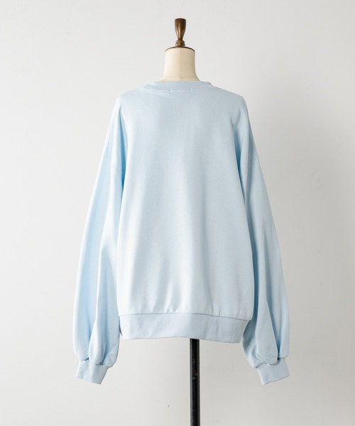 INTER FACTORY（インターファクトリー）の「soluna - アニマルプリントスウェット - made in INTER FACTORY（スウェット・レディース・アイボリー/ライトブルー・FREE）」の15枚目の写真