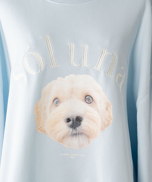 INTER FACTORY（インターファクトリー）の「soluna - アニマルプリントスウェット - made in INTER FACTORY（スウェット・レディース・アイボリー/ライトブルー・FREE）」の16枚目の写真