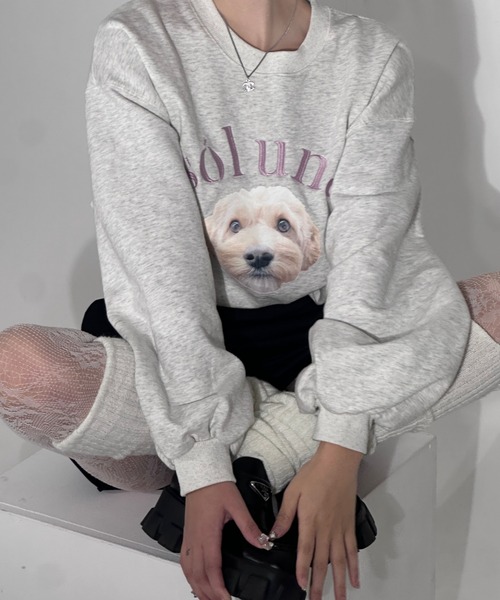 INTER FACTORY（インターファクトリー）の「soluna - アニマルプリントスウェット - made in INTER FACTORY（スウェット・レディース・アイボリー/ライトブルー・FREE）」の19枚目の写真