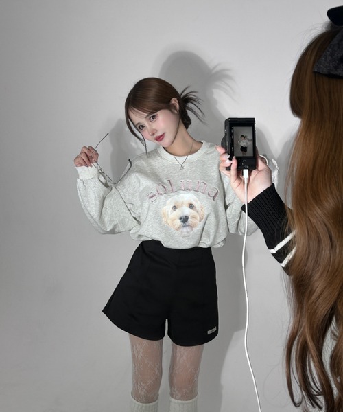 INTER FACTORY（インターファクトリー）の「soluna - アニマルプリントスウェット - made in INTER FACTORY（スウェット・レディース・アイボリー/ライトブルー・FREE）」の20枚目の写真