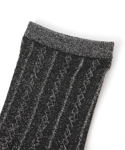 GLOBAL WORK（グローバルワーク）の「抗菌防臭編みラメソックス/144295（ソックス/靴下・レディース・ベージュ/ブラック/ブラウン・FREE）」の4枚目の写真