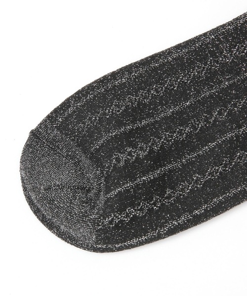 GLOBAL WORK（グローバルワーク）の「抗菌防臭編みラメソックス/144295（ソックス/靴下・レディース・ベージュ/ブラック/ブラウン・FREE）」の6枚目の写真