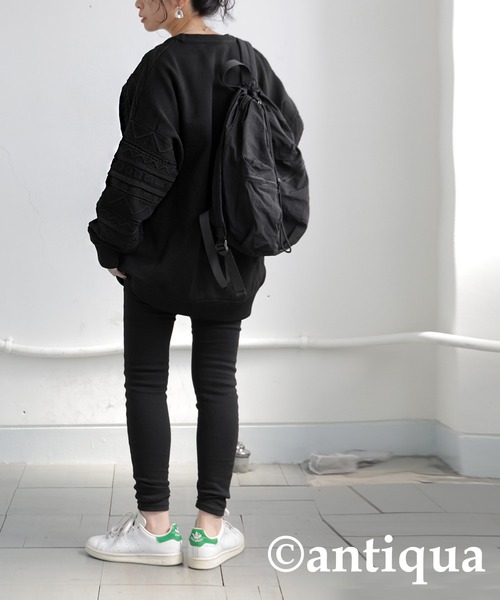 antiqua（アンティカ）の「3Dジャガードニットカーディガン（ニット/セーター・レディース・ブルー/ブラック/ベージュ/グリーン/レッド・ONESIZE）」の9枚目の写真