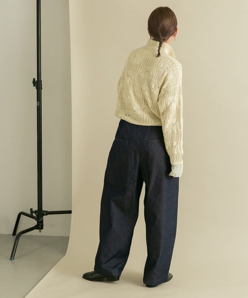 KBF(ケイビーエフ)の「透かし編みニットカーディガン(カーディガン/ボレロ・レディース・アイボリー/パープル/ブラック・ONE)」の13枚目の写真