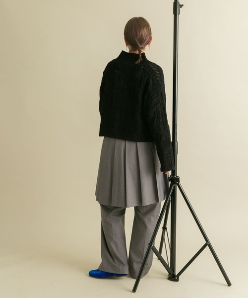 KBF(ケイビーエフ)の「透かし編みニットカーディガン(カーディガン/ボレロ・レディース・アイボリー/パープル/ブラック・ONE)」の21枚目の写真