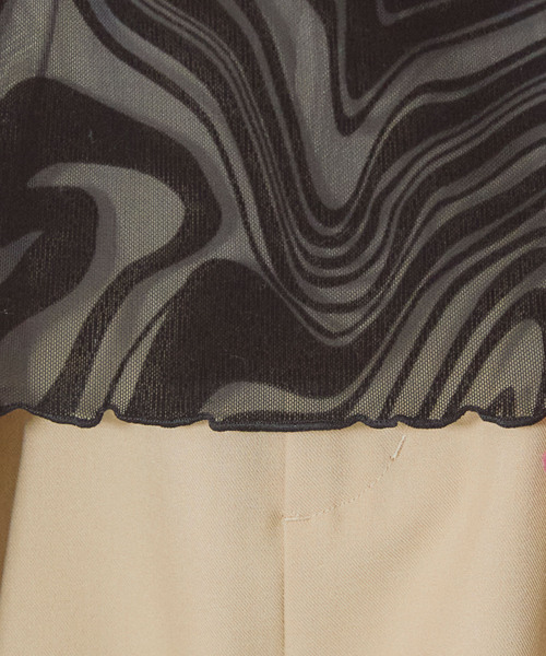 ELLEgirl(エルガール)の「マーブルシアートップス【ELLEgirl/エル ガール】(Tシャツ/カットソー・レディース・ブラック・FREE)」の12枚目の写真