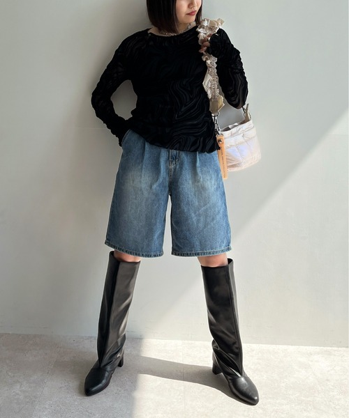 ELLEgirl(エルガール)の「マーブルシアートップス【ELLEgirl/エル ガール】(Tシャツ/カットソー・レディース・ブラック・FREE)」の13枚目の写真