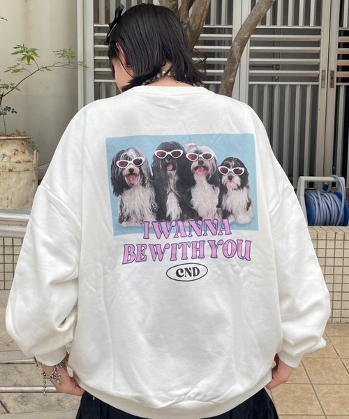 Candy Stripper（キャンディストリッパー）の「OTE OKAWARI スウェット（スウェット・レディース・オフホワイト/ヘザーグレー/レッド/ブラック・2）」の18枚目の写真