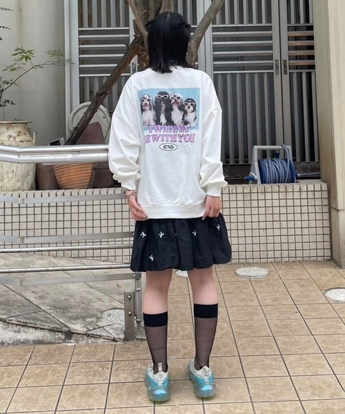 Candy Stripper（キャンディストリッパー）の「OTE OKAWARI スウェット（スウェット・レディース・オフホワイト/ヘザーグレー/レッド/ブラック・2）」の14枚目の写真