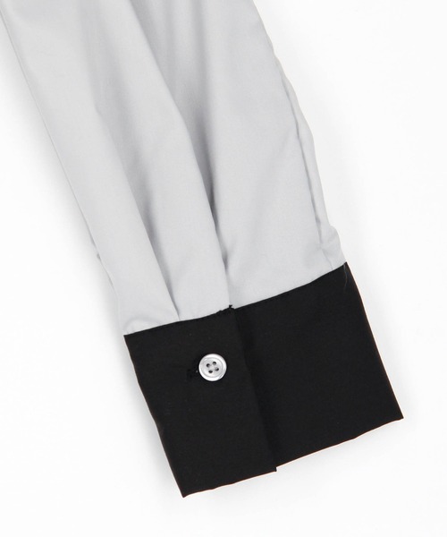 NICOLE white（ニコルホワイト）の「プリーツシャツブラウス（シャツ/ブラウス・レディース・ブラック/ネイビー/ストライプ・FREE）」の9枚目の写真