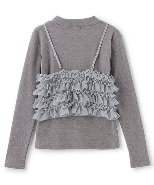 by LOVEiT(バイラビット)の「キャミつきロングTシャツ(アンサンブル・キッズ・ベージュ/グレー・120cm/130cm/140cm/150cm/160cm)」の7枚目の写真