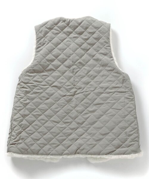 Seraph（セラフ）の「リバーシブルファーベスト_ジュニア（ダウンベスト・キッズ・アイボリー/サックスブルー/ブラウン・150/160）」の9枚目の写真