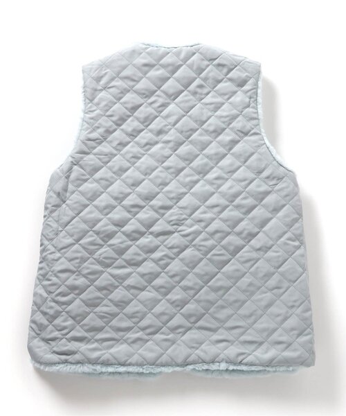 Seraph（セラフ）の「リバーシブルファーベスト_ジュニア（ダウンベスト・キッズ・アイボリー/サックスブルー/ブラウン・150/160）」の10枚目の写真