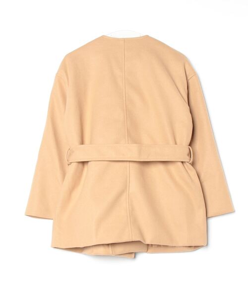 FREE STYLISTS（フリー スタイリスト）の「YUGA_YGMC　ボリュームカラー ローブウールコート（チェスターコート・レディース・グレー/ブラック/キャメル・FREE）」の4枚目の写真