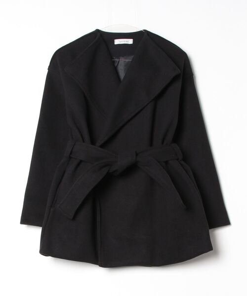 FREE STYLISTS（フリー スタイリスト）の「YUGA_YGMC　ボリュームカラー ローブウールコート（チェスターコート・レディース・グレー/ブラック/キャメル・FREE）」の7枚目の写真