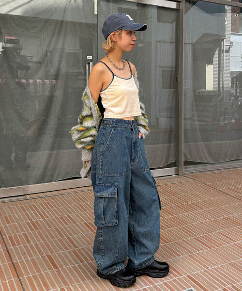 CIAOPANIC（チャオパニック）の「【2サイズ展開】カップ付きベロアキャミソール（キャミソール・レディース・ブラック/グレー/ピンク/ホワイト/ベージュ・0/1）」の18枚目の写真