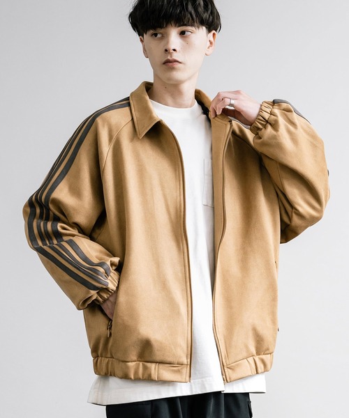 Rocky Monroe(ロッキーモンロー)の「オーバーサイズサイドラインスエードドルマンブルゾン(ブルゾン・メンズ・ベージュ/チャコール/アイボリー/ブルー・M/L)」の3枚目の写真